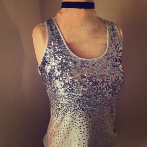 Express Sequin Ribbed Tank top
